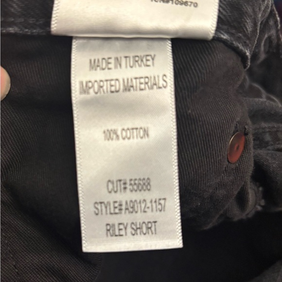 AGOLDE Riley Shorts High Rise Denim Distressed Black Washed Retro Y2K size 30 - Picture 10 of 14